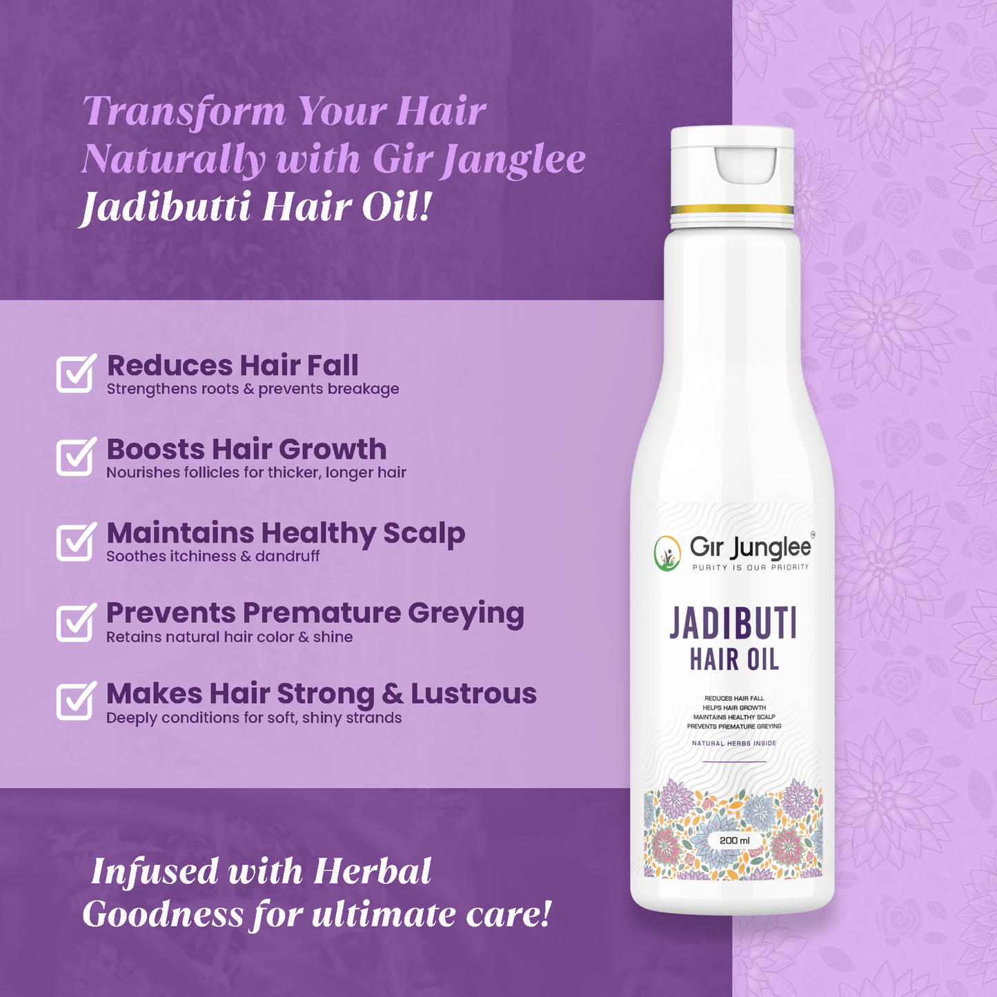 Gir Junglee Jadi buti Herbal Hair Oil - Gir Junglee