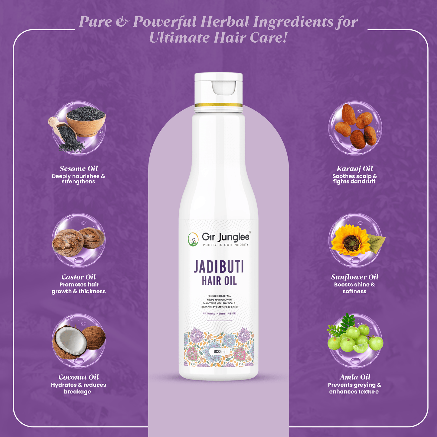 Gir Junglee Jadi buti Herbal Hair Oil - Gir Junglee