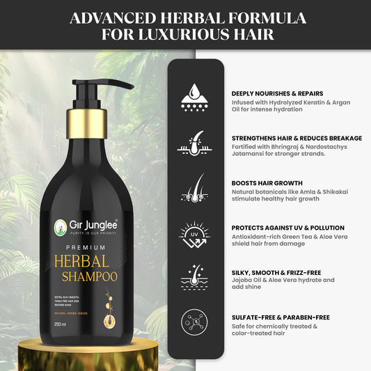 Gir Junglee Premium Herbal Shampoo - Gir Junglee