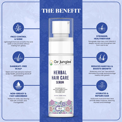 Jadibuti Oil + Herbal Care Serum Combo - Gir Junglee