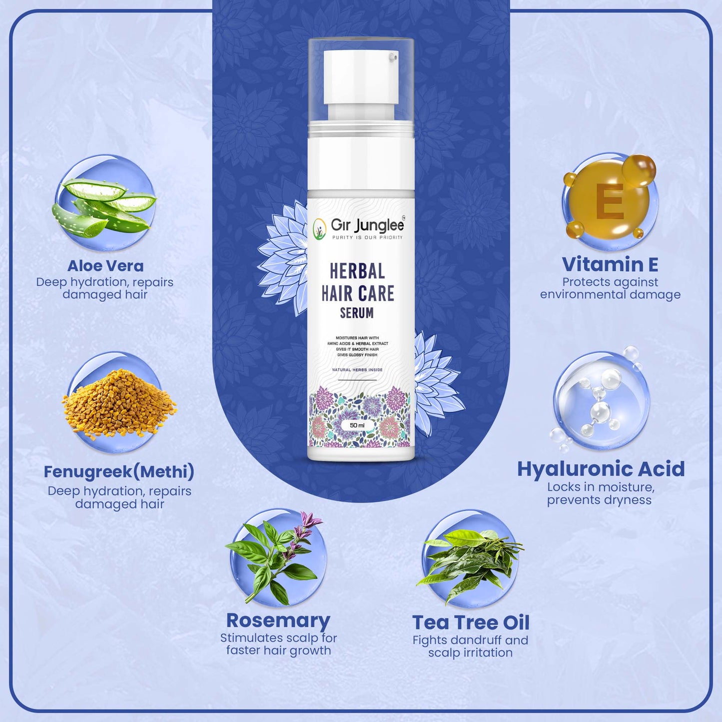 Jadibuti Oil + Herbal Care Serum Combo - Gir Junglee