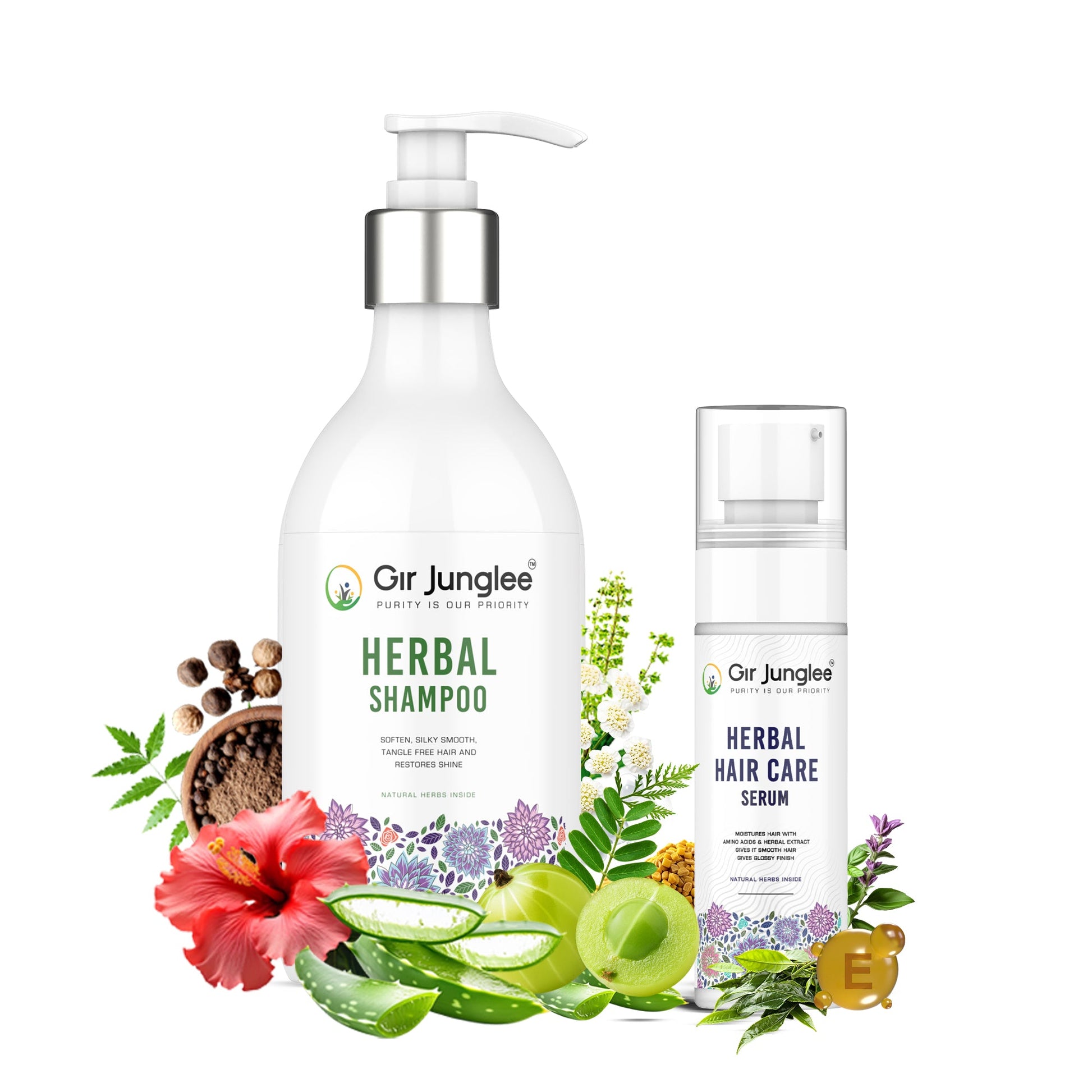 Jadibuti Serum + Shampoo Combo - Gir Junglee