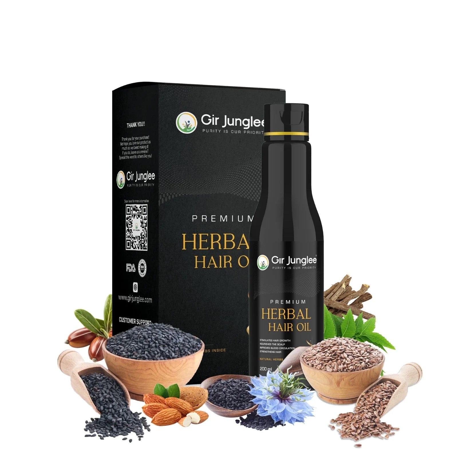 Premium Herbal Hair Oil - Gir Junglee