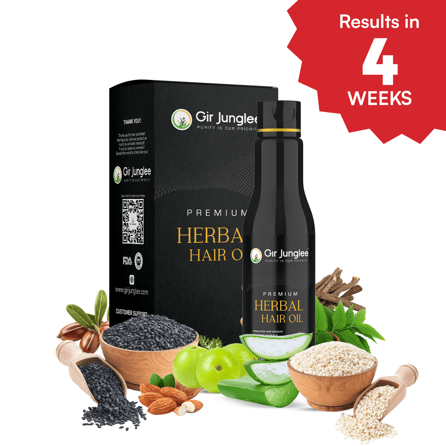 Premium Herbal Hair Oil - Gir Junglee