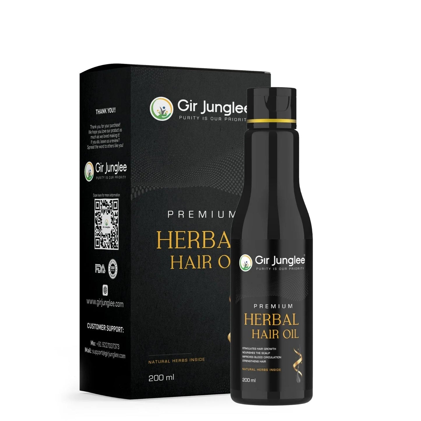 Premium Herbal Hair Oil - Gir Junglee