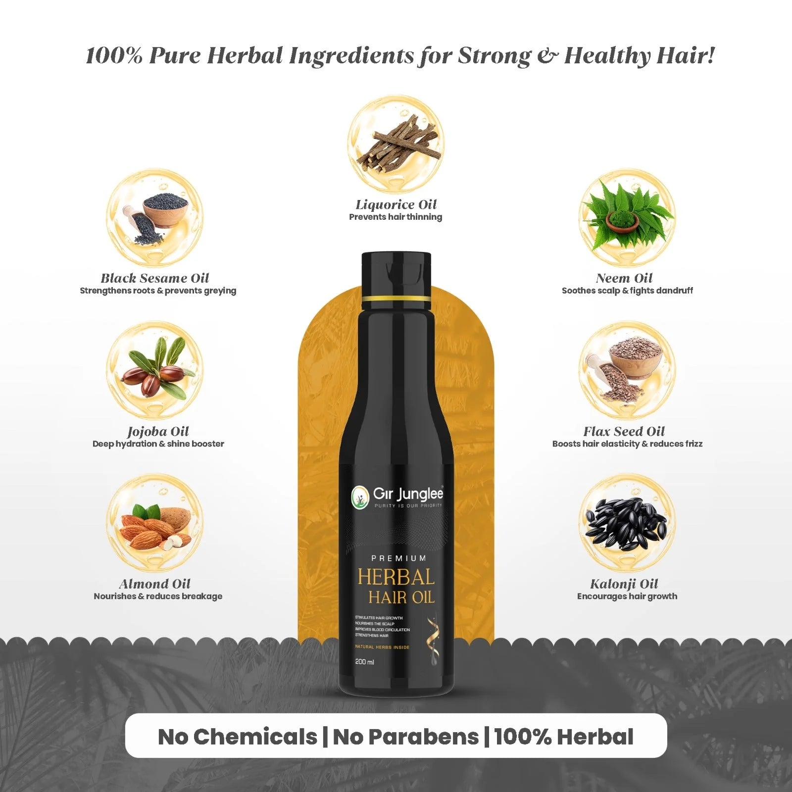 Premium Herbal Hair Oil - Gir Junglee